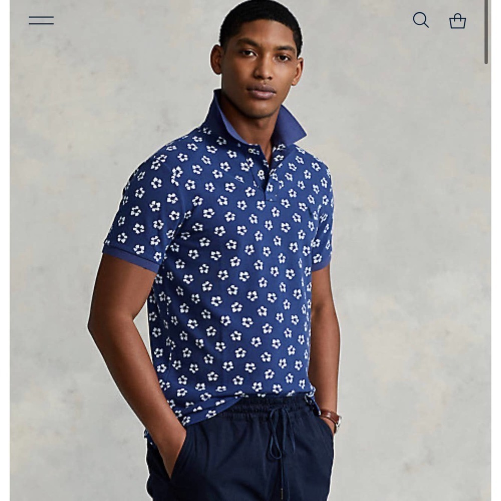 Polo Ralph Lauren Classic Fit Floral Polo Shirt Mens Size: XL